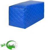 تصویر پاف چرمی گلدوزی شده سایز 50×25×25 سانتیمتر 