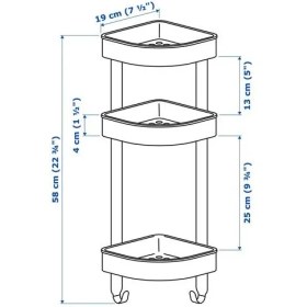 تصویر شلف گوشه حمام ایکیا مدل IKEA BROGRUND 