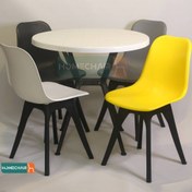 تصویر میز و صندلی پلیمر ست چهارنفره 