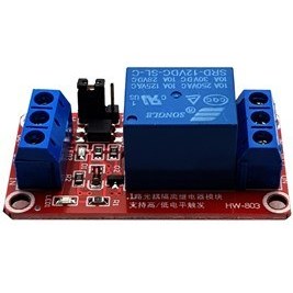 تصویر ماژول رله 1 کانال 5 ولت (برد قرمز) 1 channel 5V relay module (red board)