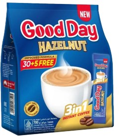 تصویر کافی میکس 3 در 1 گوددی فندقی  بسته (35عددی) Good Day HAZENUT 3in1​