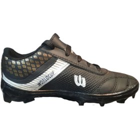 تصویر کفش فوتبال آدیداس مدل استوک دار سایز ۳۰-۳۴ رنگ مشکی 