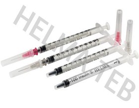 تصویر سرنگ انسولین یکپارچه حلما طب حجم 1 میلی لیتر insulin syringe