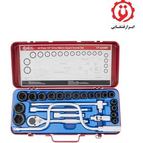 تصویر جعبه بکس جنیوس 24 پارچه genius Tools 24 Piece 1/2