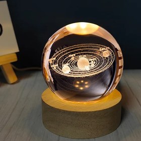 تصویر crystal ball night light چراغ خواب گوی کریستالی crystal ball night light