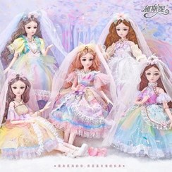 تصویر عروسک باربی تمام مفصلی سایز بزرگ چشم تیله‌ای موزیکال اورجینال 