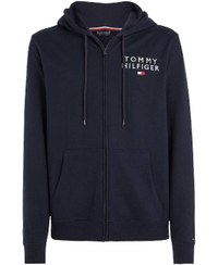 تصویر هودی راحتی مردانه با لوگوی اصلی، رنگ سرمه‌ای برند Tommy Hilfiger Men's Original Logo Lounge Hoody, Navy