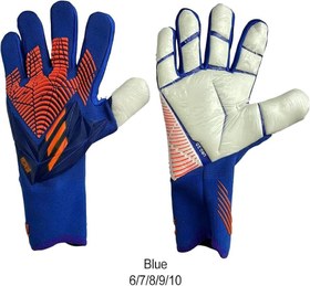 تصویر دستکش دروازه بانی آدیداس آبی تیره سفید سایز ۸-۹-۱۰ - سایز Adidas predator goalkeeper gloves