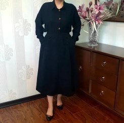 تصویر دامن کتان دو جیب 