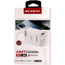 تصویر شارژر دیواری میکروRECRSI مدل CH-332Q به طول1متر 