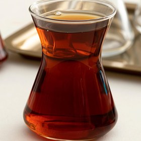 تصویر لیوان چای کمر باریک انگلیش هوم 125 میل شفاف Flat 6 Glass Tea Glasses