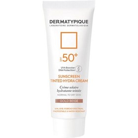 تصویر درماتیپیک کرم ضد آفتاب پوست خشک SPf50 بژیز طلایی 