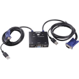 تصویر سوییچ 2 پورت USB KVM دی-لینک مدل KVM-221 D-Link KVM-221 2-Port USB KVM Switch