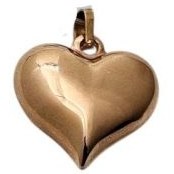 تصویر پلاک طلا طرح قلب 