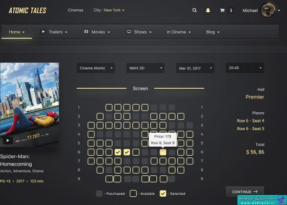 خرید و قیمت دانلود قالب فتوشاپ سایت Atomic Tales PSD Template | ترب