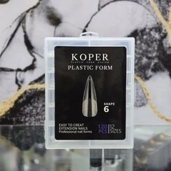 تصویر قالب ژلیکس کاشت ناخن کوپر بسته 120 عددی مدل نوک تیز 