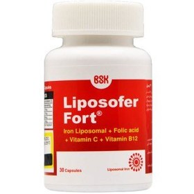 تصویر كپسول لیپوزوفر فورت 30 عدد بی اس كی Bsk Liposofer Fort 30 Capsules