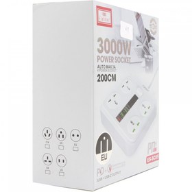 تصویر چندراهی برق هوشمند ارلدام Earldom Multiport Smart Power Outlet 3000W ES-SC05 