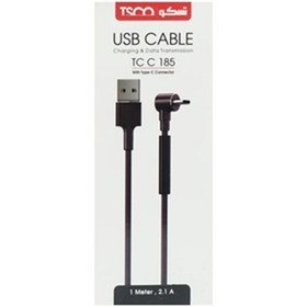 تصویر کابل شارژ تایپ سی تسکو مدل TCC 185 TSCO TCC 185 Type-C Cable