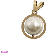 تصویر پلاک طلا طرح مروارید سواروسکی کد ۱۳۶۱۷۳ 