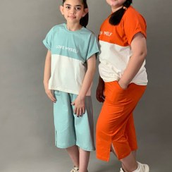 تصویر ست کراپ شلوارک دخترانه I LOVE MYSELF 