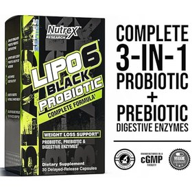 تصویر لیپو سیکس بلک پروبیوتیک ناترکس Lipo 6 Black Probiotic