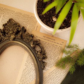 تصویر قاب سبز وینتیج 