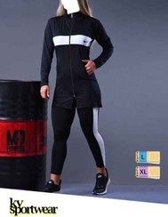 تصویر ست مانتو شلوار سایز بزرگ ورزشی زنانه NIKE کد 005 ا womens Big size sports coat and pant set code 006 womens Big size sports coat and pant set code 006