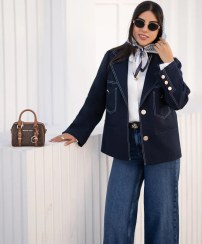 تصویر کت amaya سورمه ای 