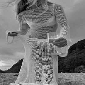 تصویر پیراهن بلند رومایویی 