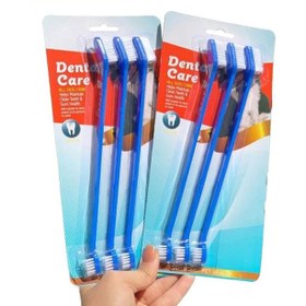 تصویر ست سه عددی مسواک دو طرفه دنتال کر Toothbrush Set Pack of 3