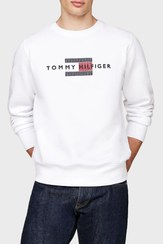 تصویر سویشرت مردانه تامی هیلفیگر اورجینال آبی سرمه ای Tommy Hilfiger MW0MW35541 DW5 