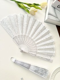 تصویر بادبزن پارچه ای 