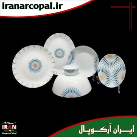 تصویر سرویس غذاخوری 26 پارچه آرکوپال (۶ نفره) تئو فیروزه iropal 26 Pcs