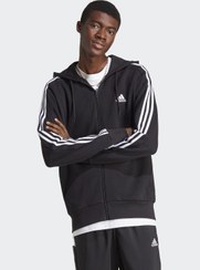 تصویر هودی فرانسوی تری با ۳ خط برند Adidas 3 Stripes French Terry Hoodie