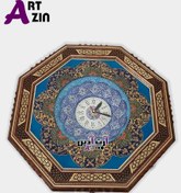 تصویر ساعت مینا کاری اصفهان - سنتی خاتم کاری ۵۰*۵۰ سانتی - کد : ۱۶۵۸ 