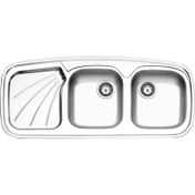 تصویر سینک ظرفشویی استیل البرز مدل 270 توکار دو لگن 
