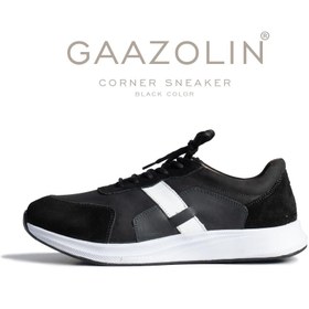 تصویر کتانی زنانه کرنر گازولین مشکی – GAAZOLIN Corner Sneakers Black 