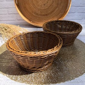 تصویر سبد گرد حصیری وارداتی 