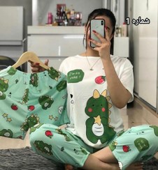 تصویر تیشرت شلوار سه تیکه راحتی زنانه 3793 