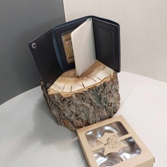 تصویر کیف پول و مدارک ماشین چرم طبیعی 