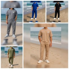 تصویر ست تیشرت جیب دار و شلوار بیسکویتی مردانه جنس عالی سایز XL 