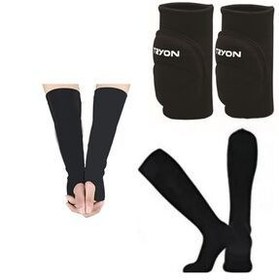 تصویر زانو بند والیبال مشکی HNsport 