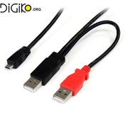 تصویر کابل Y شکل هارد اکسترنال Micro USB 