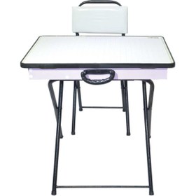 تصویر میز و صندلی تحریر تاشو بیلن مدل M1-طرح ساده ا Bilan M1 Writing Desk Bilan M1 Writing Desk