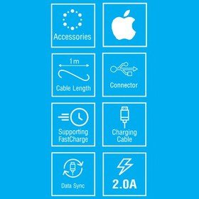 تصویر کابل USB به Lightning بیاند مدل BA-567 طول 1 متر Beyond BA-567 USB To Lightning Cable 1m