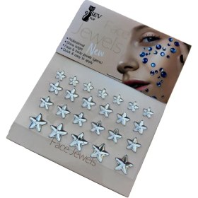 تصویر نگین میکاپ سفید طرح ستاره کد 16 