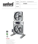 تصویر پنکه دو قلو شارژی و برقی سانفورد سایز بزرگ ۱۸ اینچ 