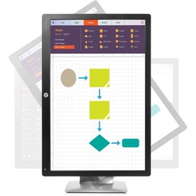 تصویر مانیتور اچ پی 24 اینچ مدل HP E242 مانیتور استوک اچ پی | صفحه نمایشی عریض و با کیفیت