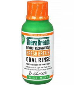 تصویر دهان‌شویه ملایم نعناع تازه برای تنفس خوشبو برند therabreath Fresh Breath Mild Mint Oral Rinse